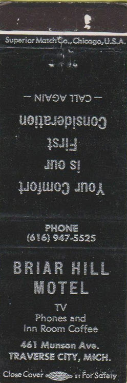 Briar Hill Motel - Matchbook